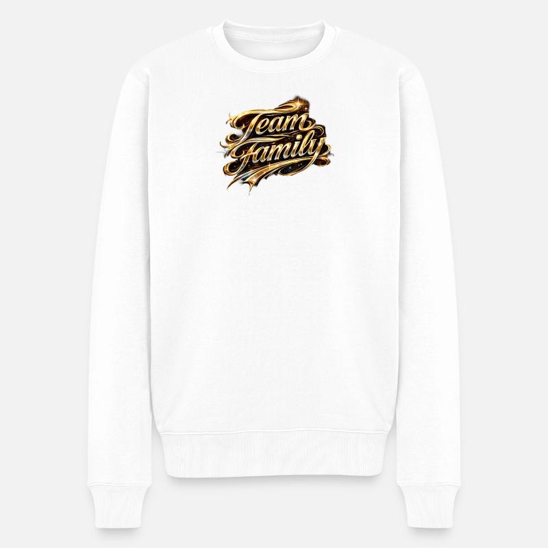 Script de l’équipe Family Gold - Pull Premium bio Homme - blanc