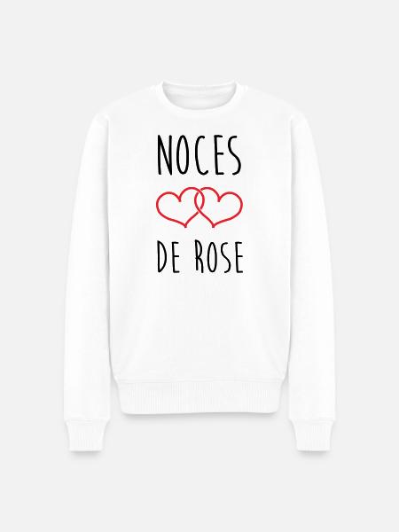 Rose Wedding 17 Years of Marriage - Men's Premium Organic Jumper - white