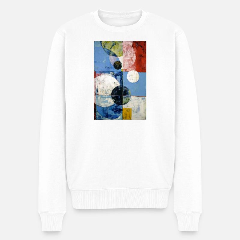 herbi793_abstract - Männer Premium Bio Pullover - Weiß