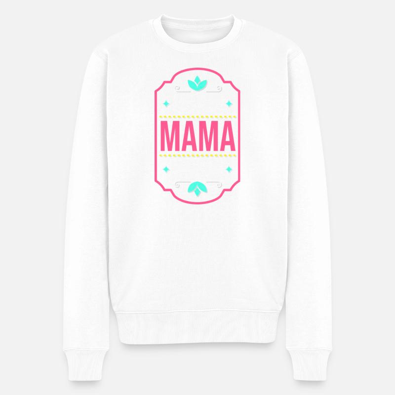 Beste Mama der Welt - Männer Premium Bio Pullover - Weiß
