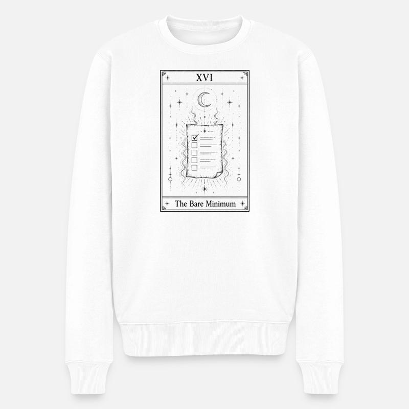 Le strict minimum | Carte de tarot - Pull Premium bio Homme - blanc