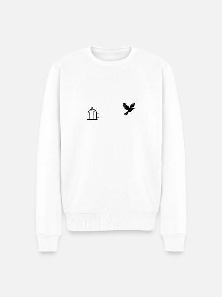 Vogelfrei - Freedom Bird - Men's Premium Organic Jumper - white