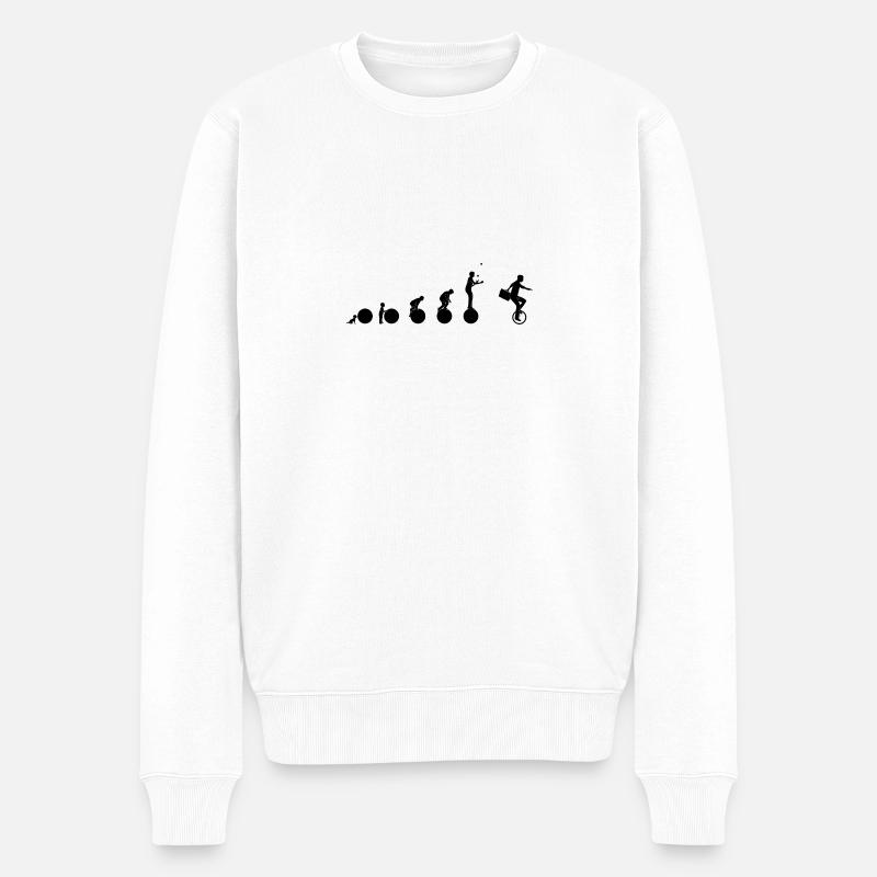 Zirkus evolution Man - Männer Premium Bio Pullover - Weiß