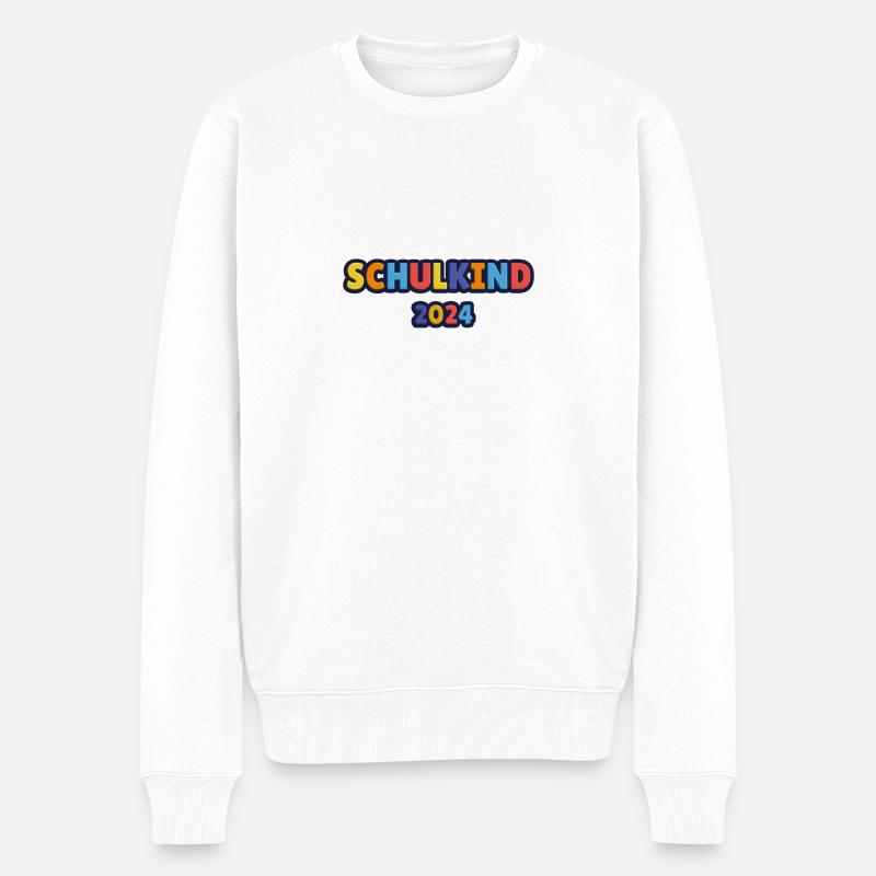 Schulkind 2024 - Männer Premium Bio Pullover - Weiß