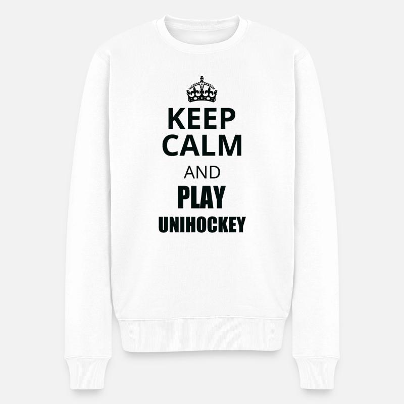 Unihockey - Männer Premium Bio Pullover - Weiß