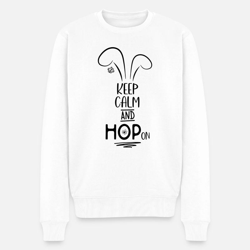 Ostern - Männer Premium Bio Pullover - Weiß