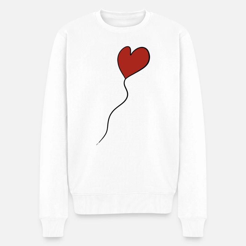 Ballon de cœur - Pull Premium bio Homme - blanc