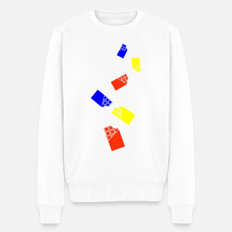 Symbole d’icône en chocolat - Pull Premium bio Homme - blanc