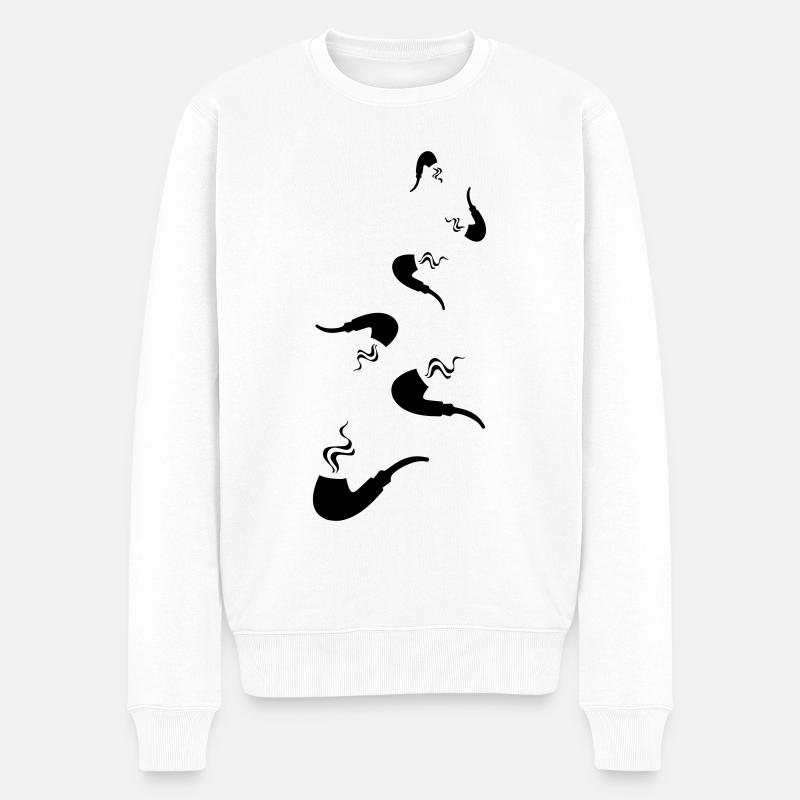 Fumer une pipe - Pull Premium bio Homme - blanc