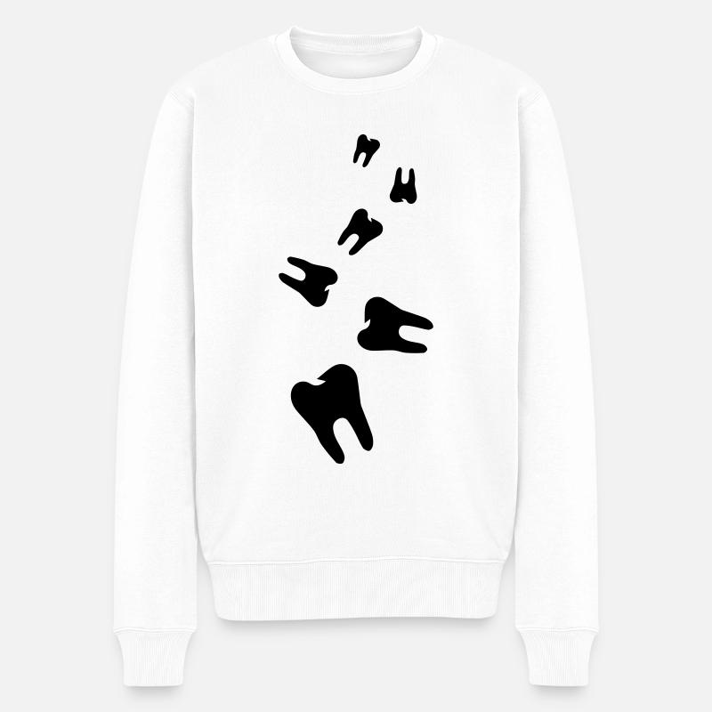 Zahn symbol - Männer Premium Bio Pullover - Weiß