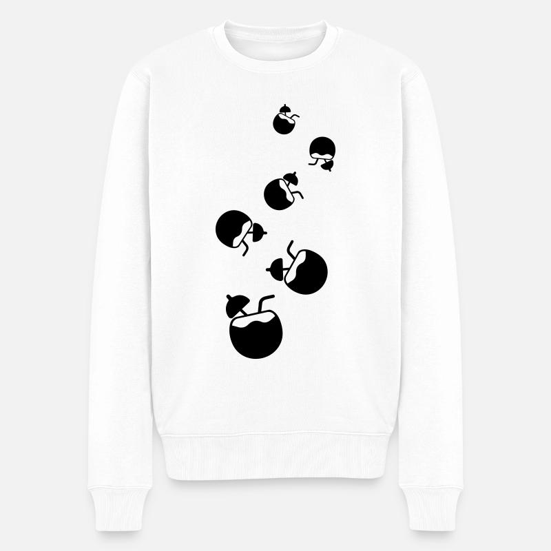 Icône de noix de - Pull Premium bio Homme - blanc