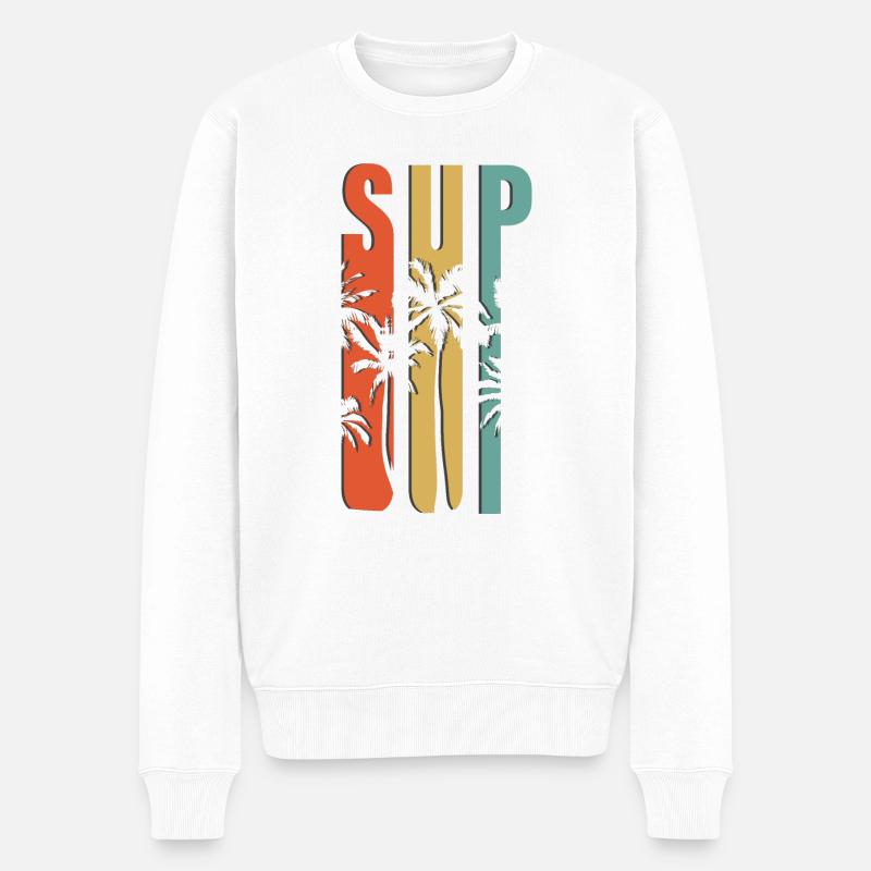 SUP - Männer Premium Bio Pullover - Weiß