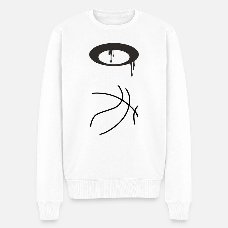 Basket-ball 5 0 08 - Pull Premium bio Homme - blanc