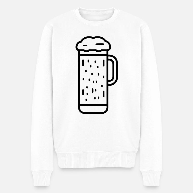 Bière - Pull Premium bio Homme - blanc