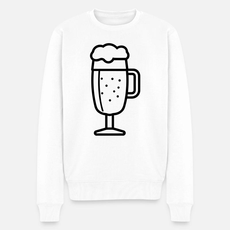 Bière - Pull Premium bio Homme - blanc