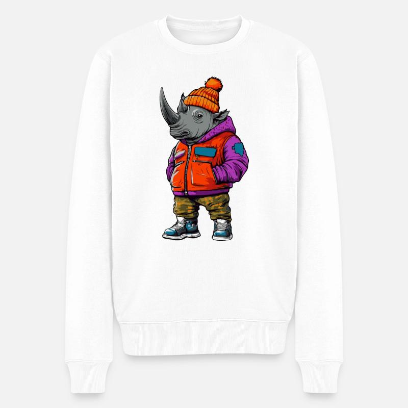 Mode d’hiver Rhino - Pull Premium bio Homme - blanc