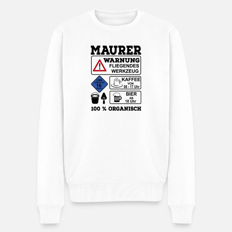 Maurer - Pull Premium bio Homme - blanc