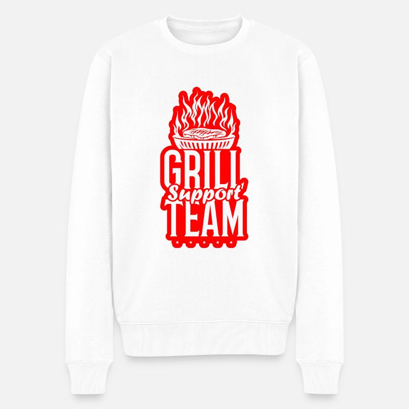 Équipe d’assistance Grill - Pull Premium bio Homme - blanc