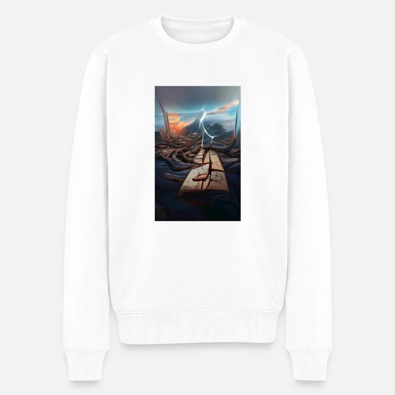 End of the world - Männer Premium Bio Pullover - Weiß