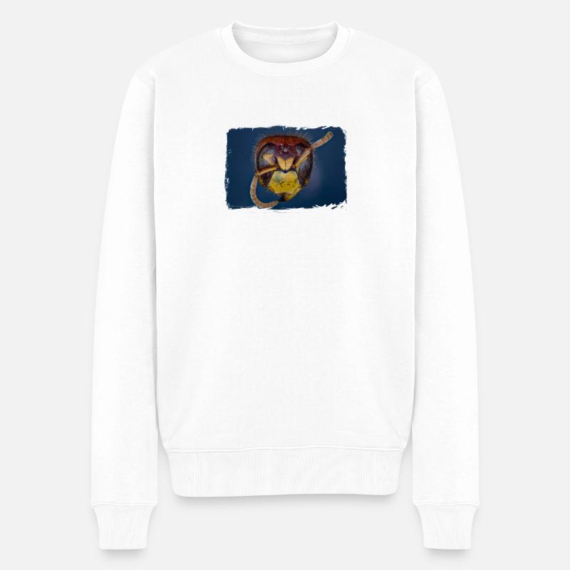 Hornisse. Hornisse. - Männer Premium Bio Pullover - Weiß