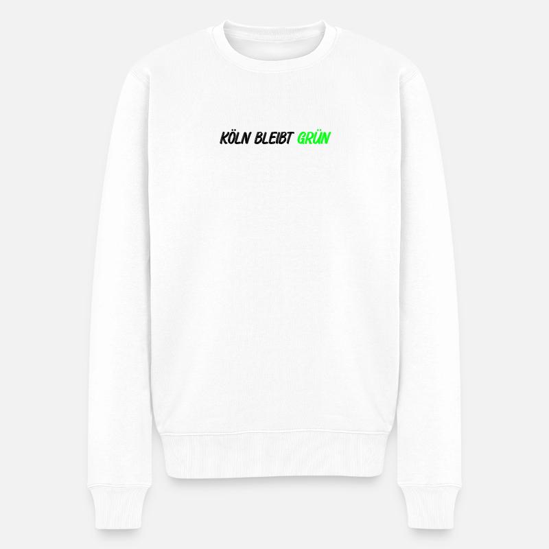 Koeln_bleibt_gruen_-_ - Männer Premium Bio Pullover - Weiß