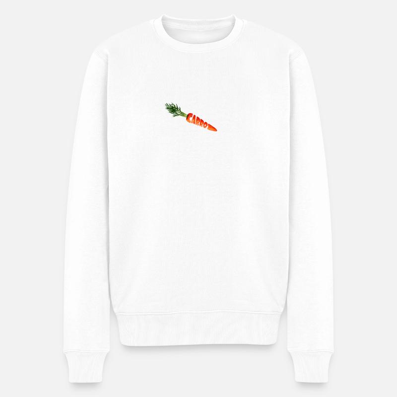 caroot pn - Männer Premium Bio Pullover - Weiß