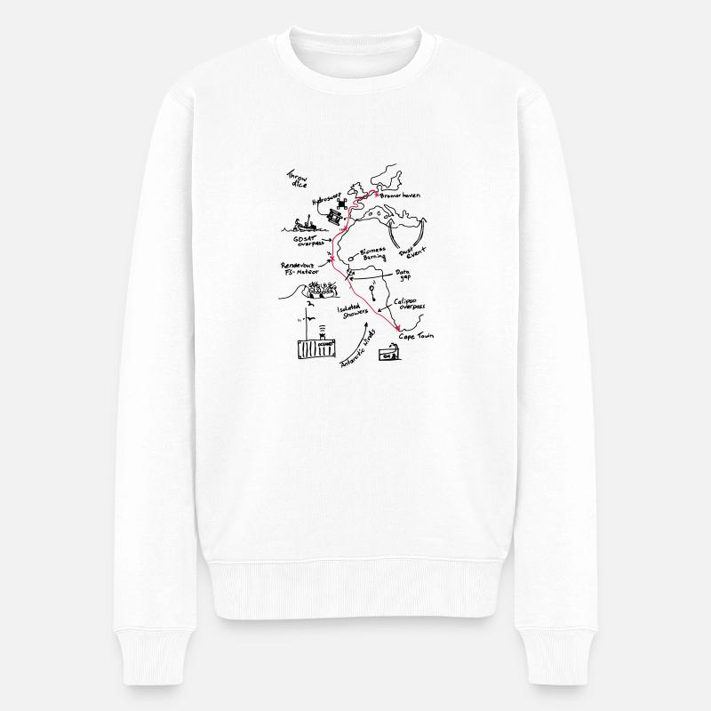 Polarstern Cruiseplot - Männer Premium Bio Pullover - Weiß
