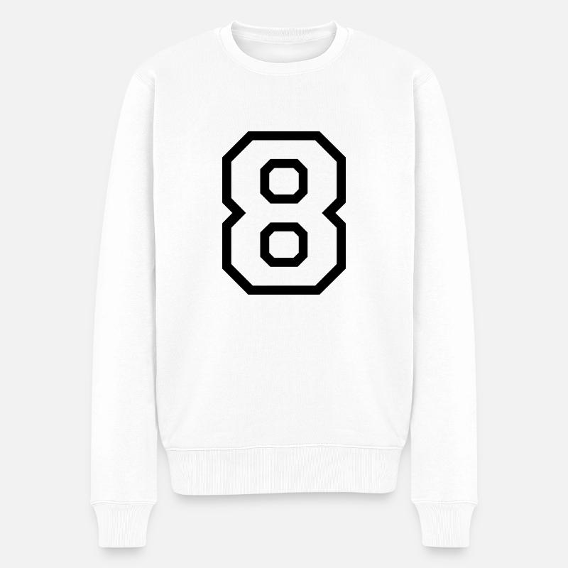 THE NUMBER EIGHT-8 - Pull Premium bio Homme - blanc