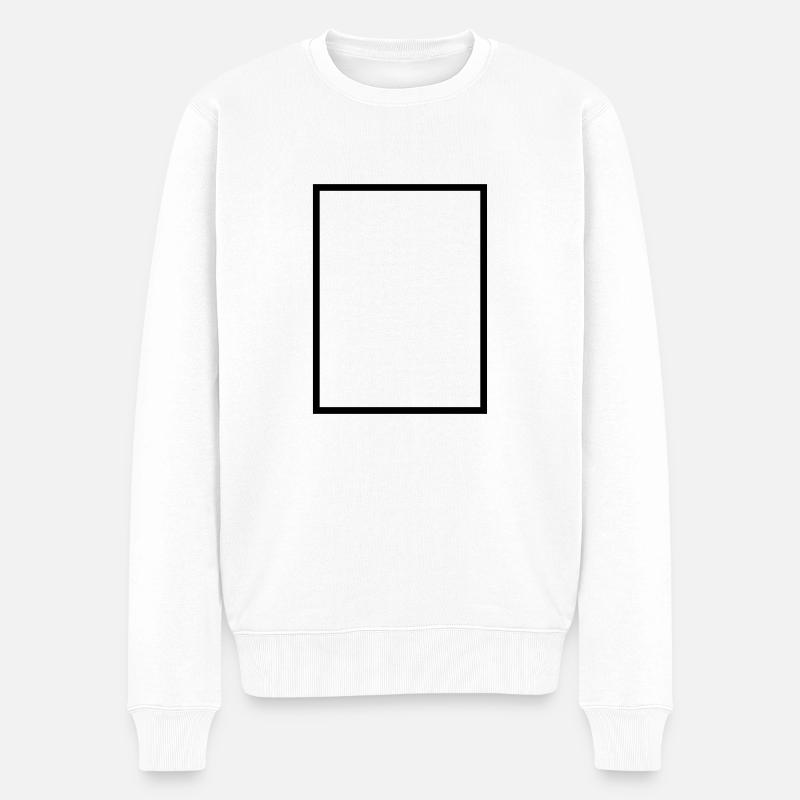 Rechteck nicht gefüllt - Pull Premium bio Homme - blanc