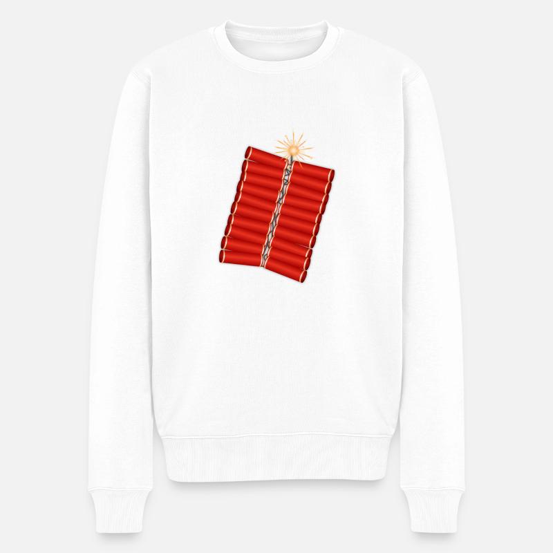 Böller - Männer Premium Bio Pullover - Weiß