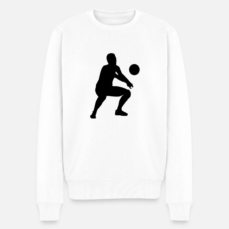 volleyball bagger - Männer Premium Bio Pullover - Weiß