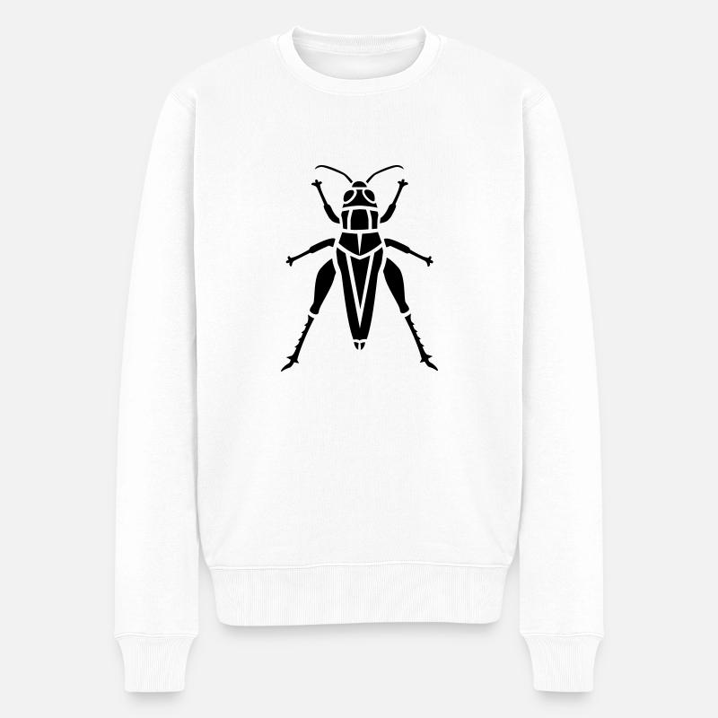Insectes - Grasshopper - Pull Premium bio Homme - blanc