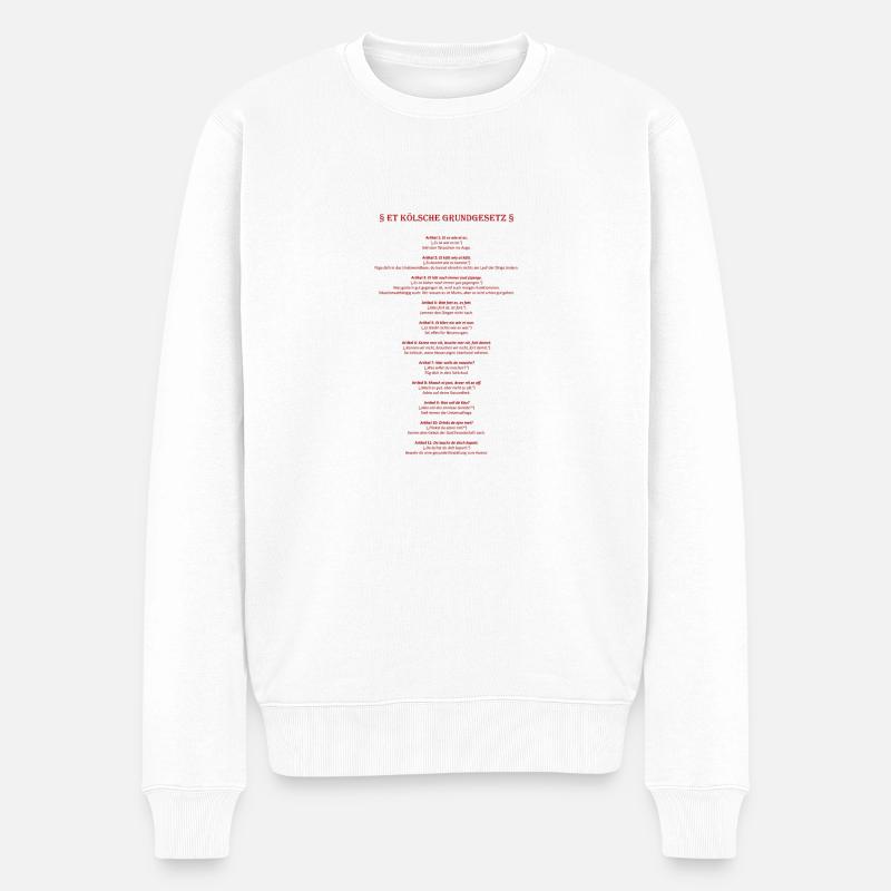 Et Kölsche Loi fondamentale - Et Kölsche Loi - Pull Premium bio Homme - blanc