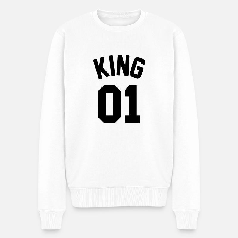 KING 01 - Pull Premium bio Homme - blanc