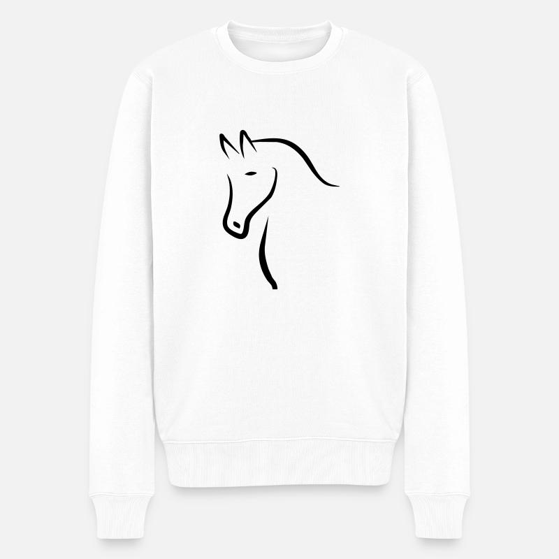 cheval - Pull Premium bio Homme - blanc