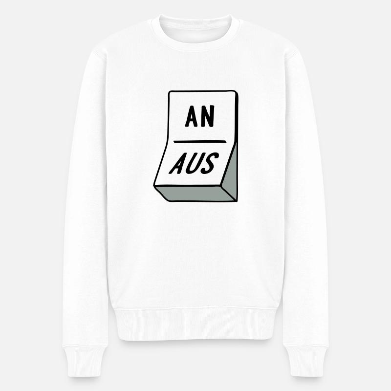 Commutateur - Pull Premium bio Homme - blanc