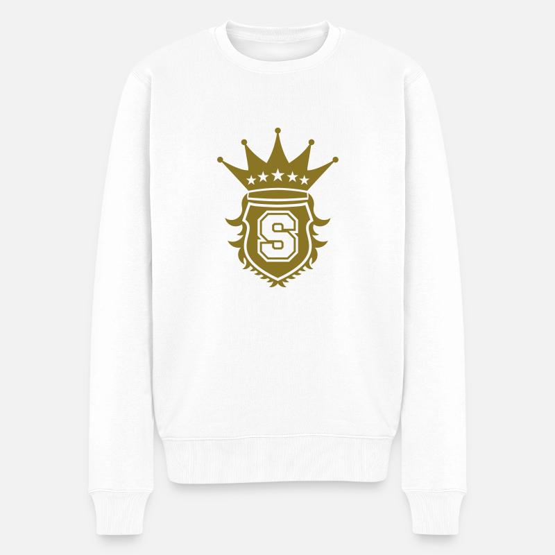 S Crest - Pull Premium bio Homme - blanc