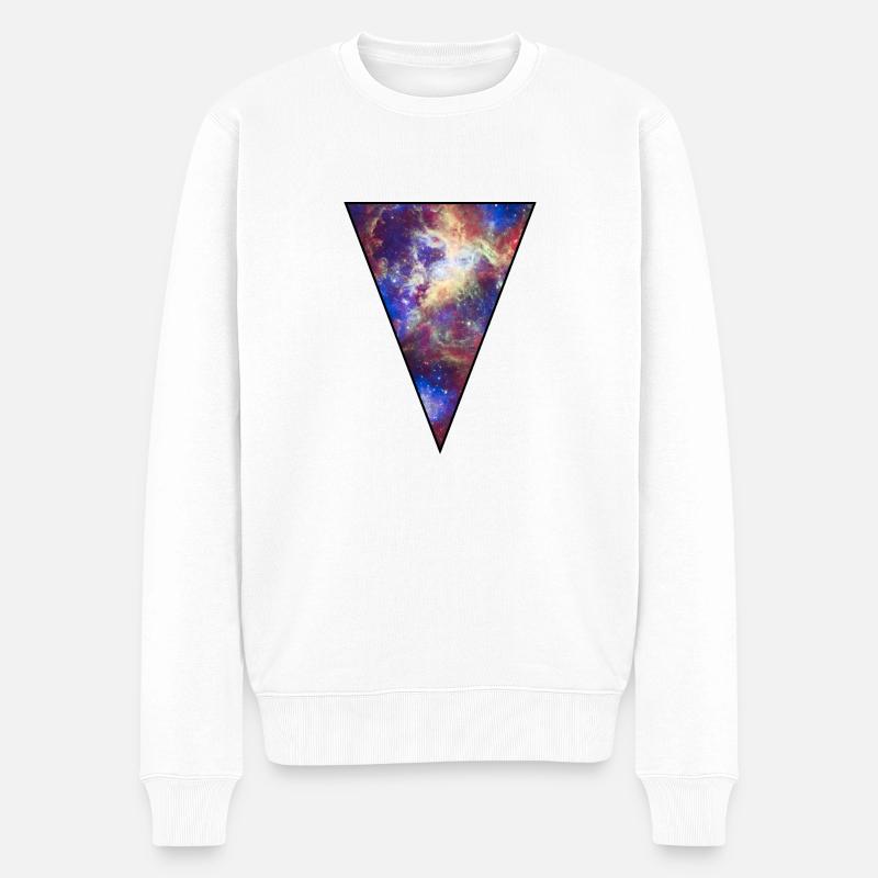 Galaxy - Espace - Stars - Cosmic - Art - Univers - Pull Premium bio Homme - blanc