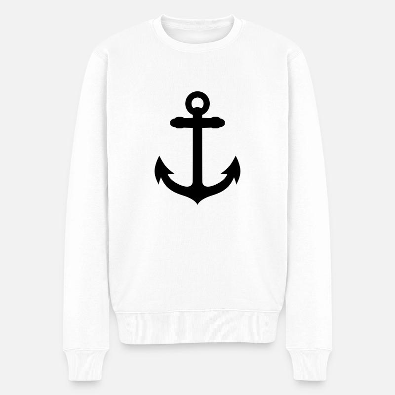 anchor ancre - Pull Premium bio Homme - blanc