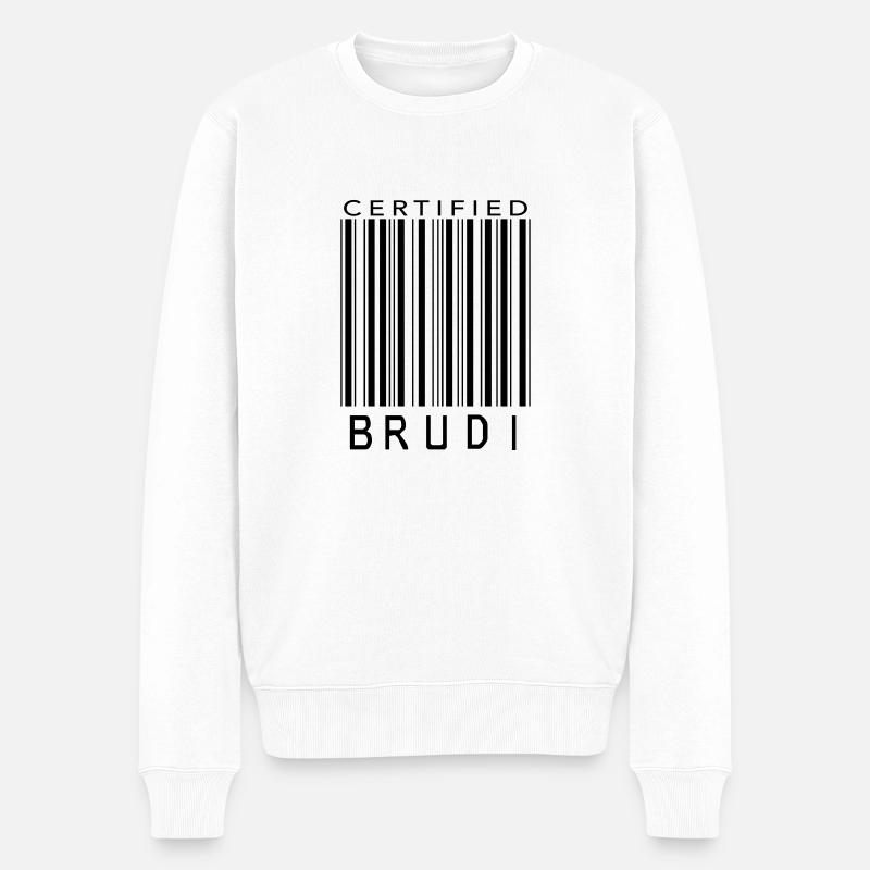 Certified Brudi - Männer Premium Bio Pullover - Weiß