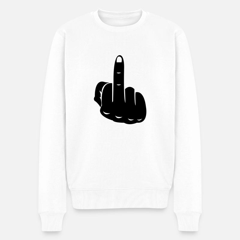 fuck_1 - Pull Premium bio Homme - blanc