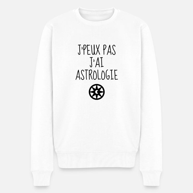 Astrologie / Astrologue / Horoscope / Voyance / - Pull Premium bio Homme - blanc