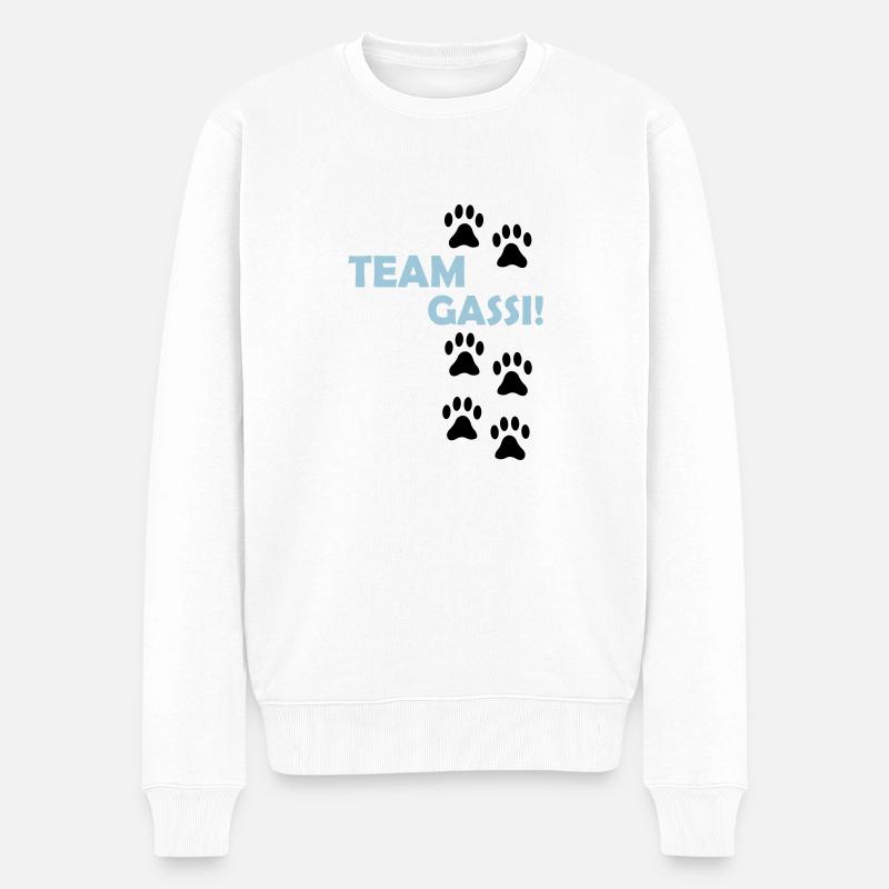 (team_gassi_02) - Männer Premium Bio Pullover - Weiß