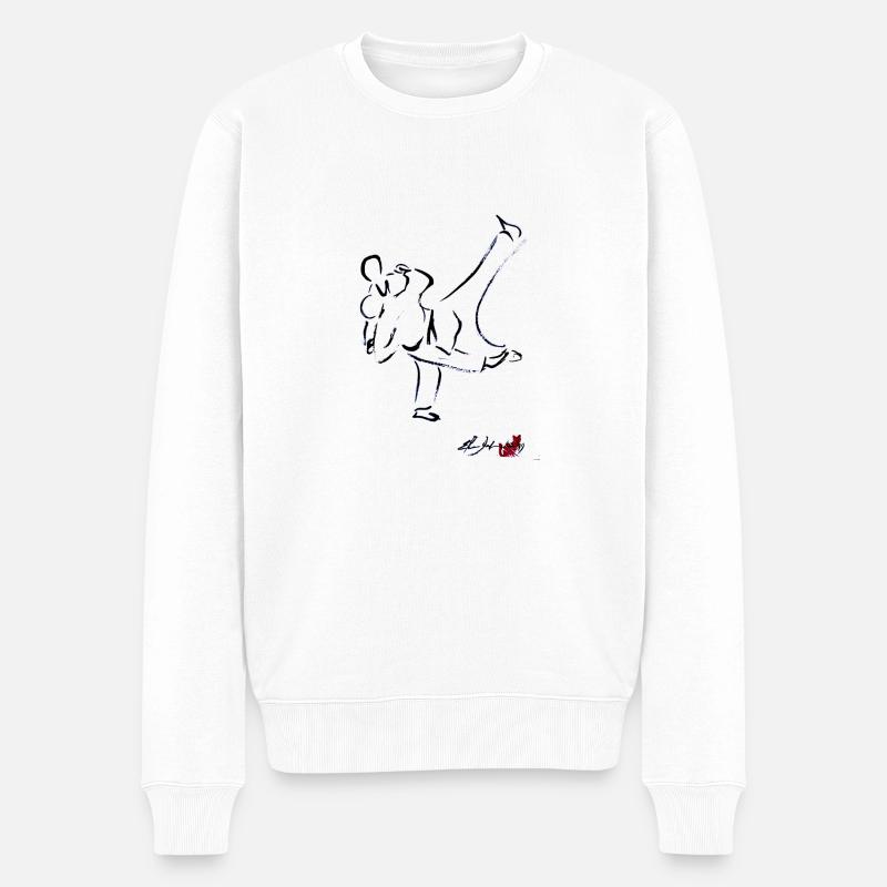 HARAI TSURIKOMI ASHI - Männer Premium Bio Pullover - Weiß