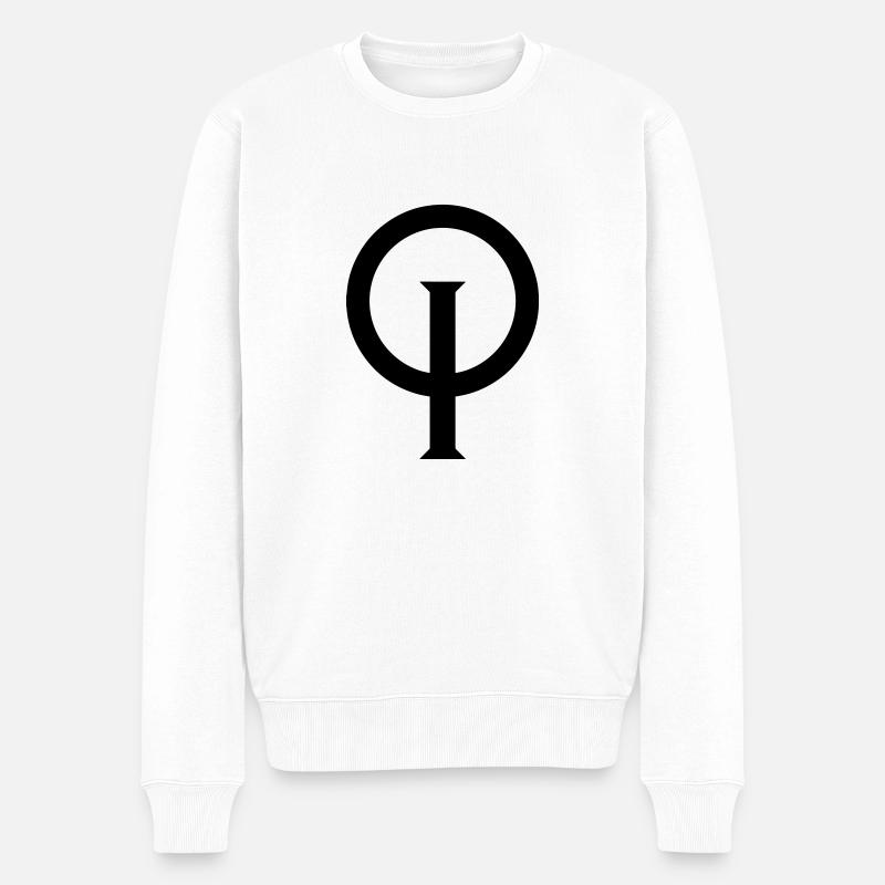 Optimist, Symbol, Opti, Segeln, Segelboot, Boot - Männer Premium Bio Pullover - Weiß