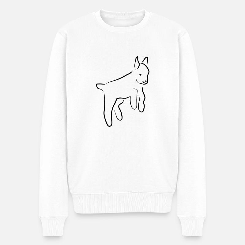 Chèvre noir/noir - Pull Premium bio Homme - blanc
