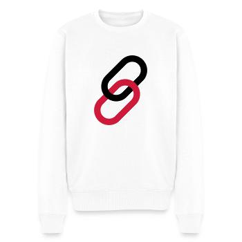 Lien comme symbole - Pull Premium bio Homme - blanc - Devant - Thijin (182cm)