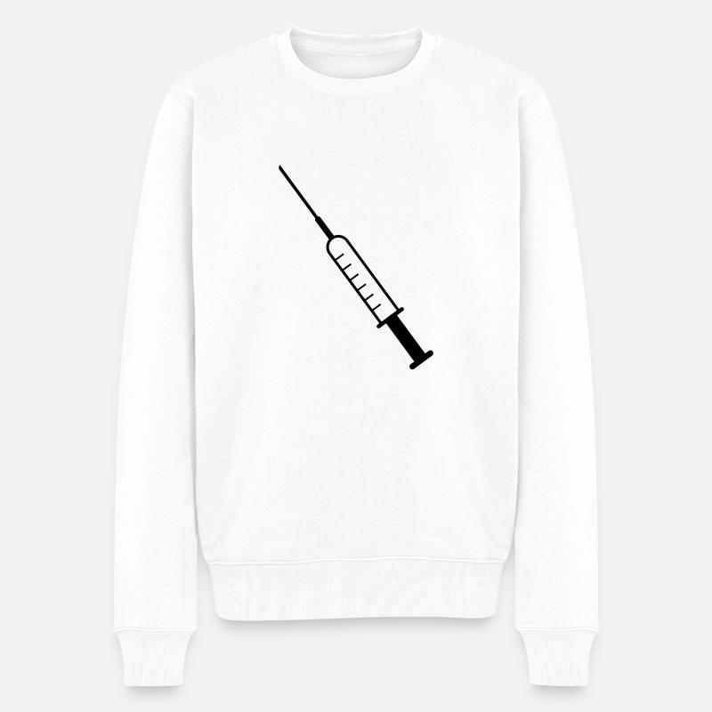 Seringue - Pull Premium bio Homme - blanc