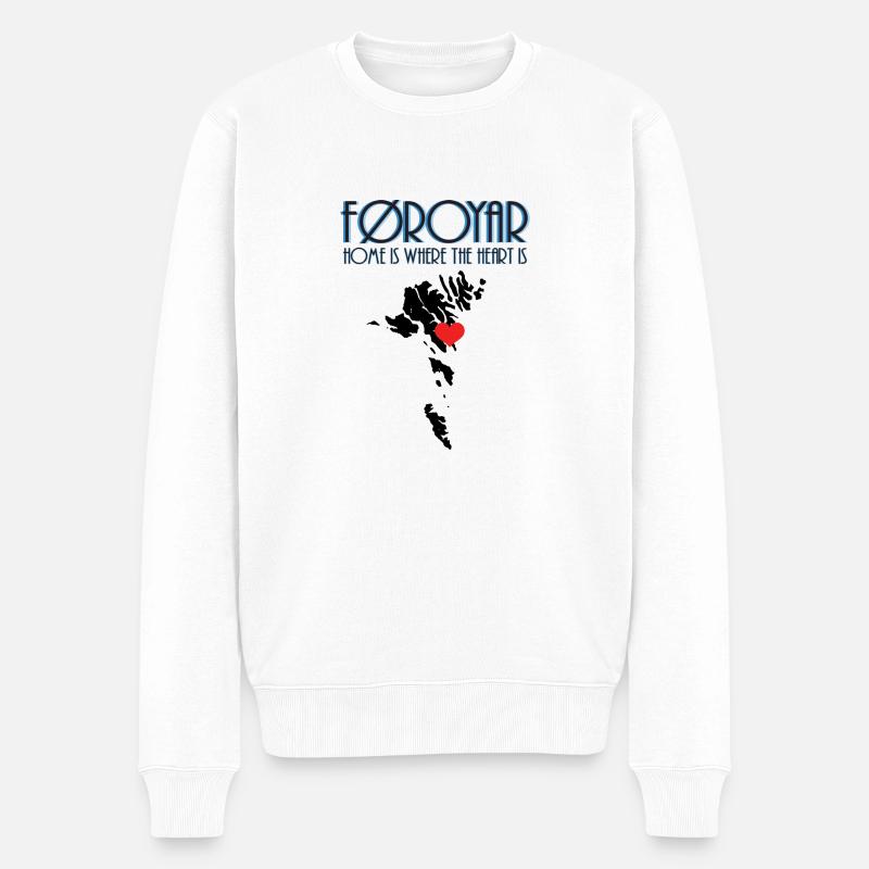 Føroyar - Männer Premium Bio Pullover - Weiß