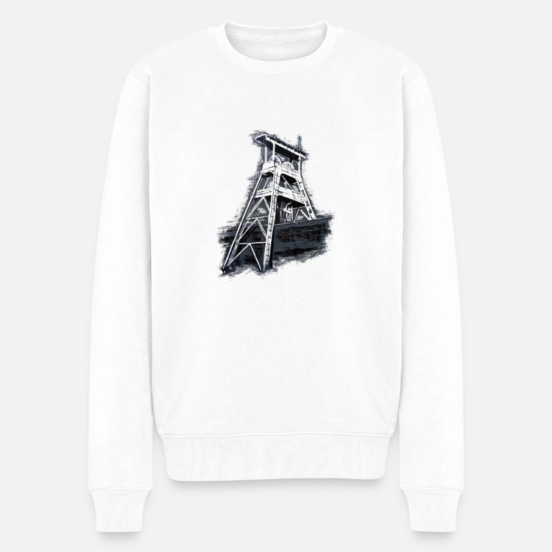 Herten Colliery Ewald Puits 7 - Pull Premium bio Homme - blanc